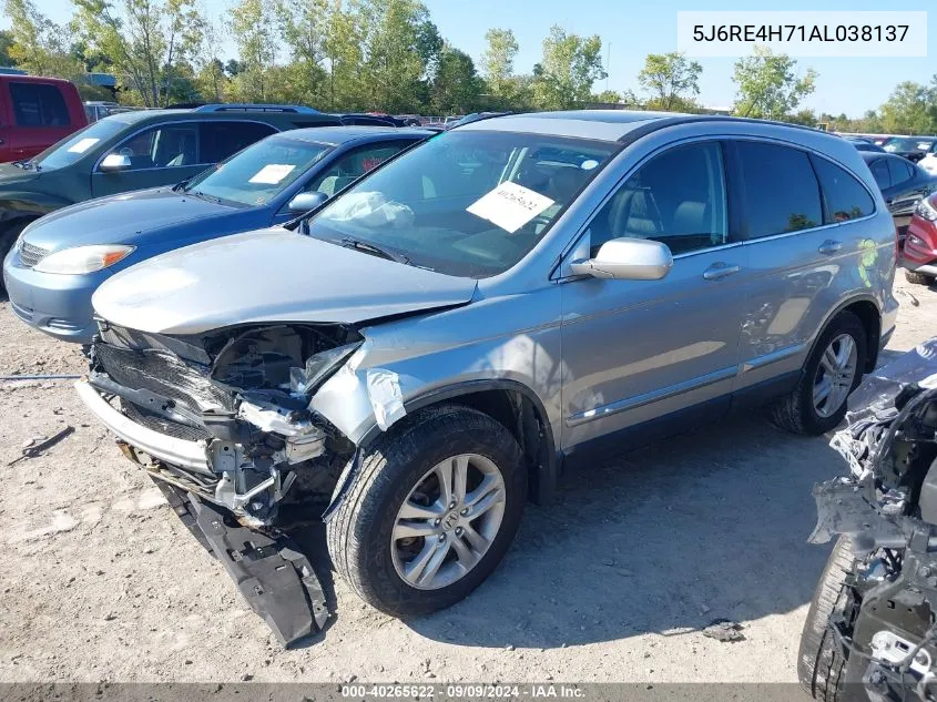 5J6RE4H71AL038137 2010 Honda Cr-V Ex-L