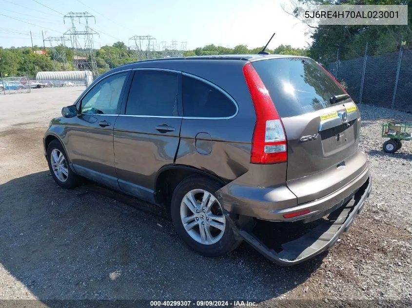 2010 Honda Cr-V Ex-L VIN: 5J6RE4H70AL023001 Lot: 40299307