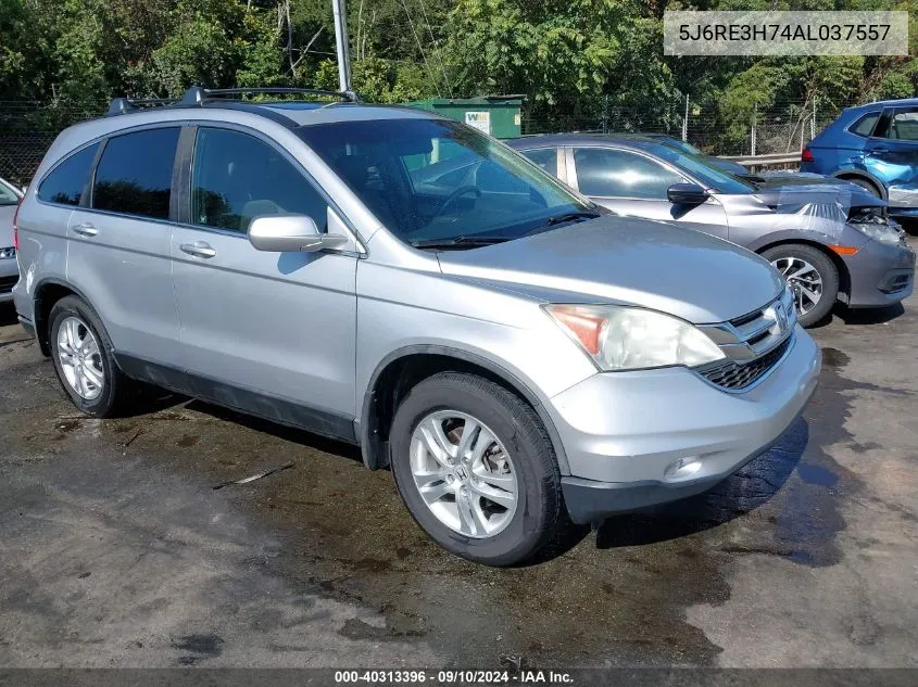 2010 Honda Cr-V Ex-L VIN: 5J6RE3H74AL037557 Lot: 40313396