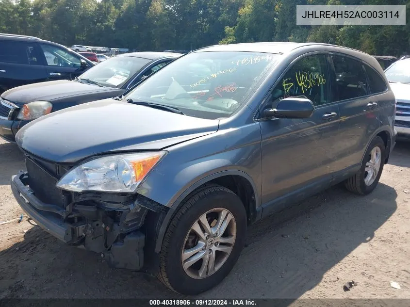 JHLRE4H52AC003114 2010 Honda Cr-V Ex