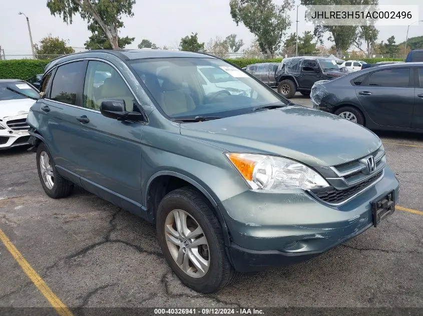 2010 Honda Cr-V Ex VIN: JHLRE3H51AC002496 Lot: 40326941