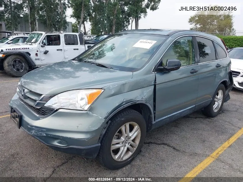 JHLRE3H51AC002496 2010 Honda Cr-V Ex