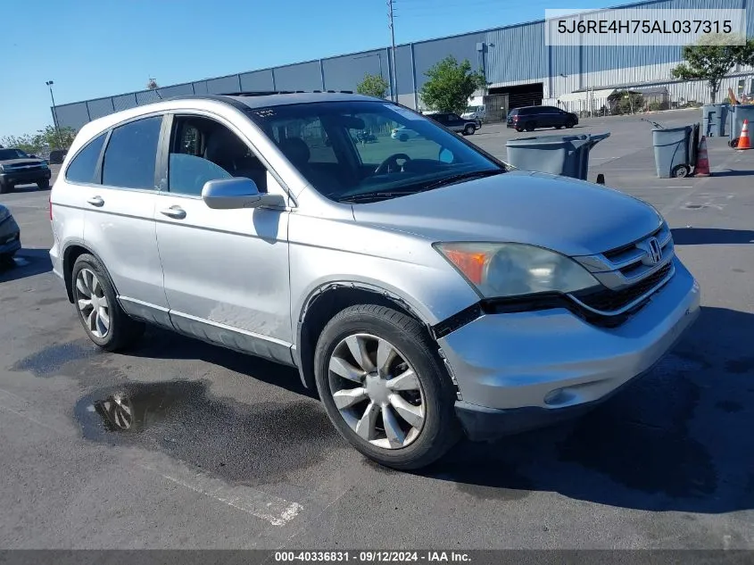 2010 Honda Cr-V Ex-L VIN: 5J6RE4H75AL037315 Lot: 40336831