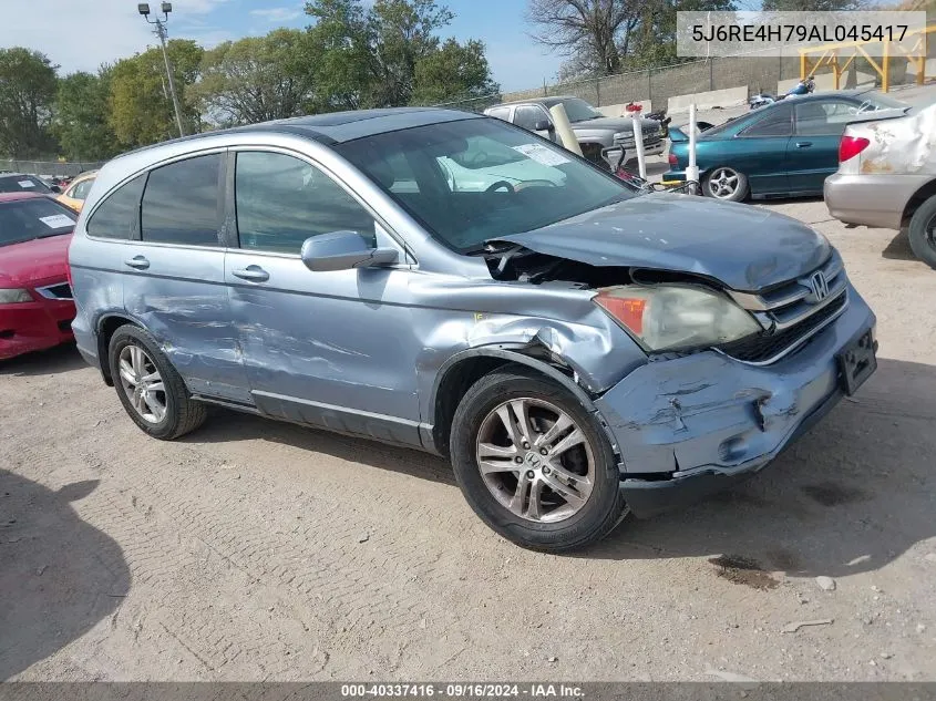 2010 Honda Cr-V Ex-L VIN: 5J6RE4H79AL045417 Lot: 40337416