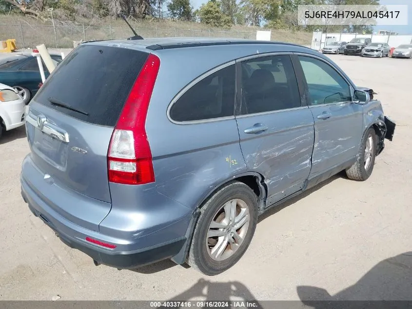 2010 Honda Cr-V Ex-L VIN: 5J6RE4H79AL045417 Lot: 40337416