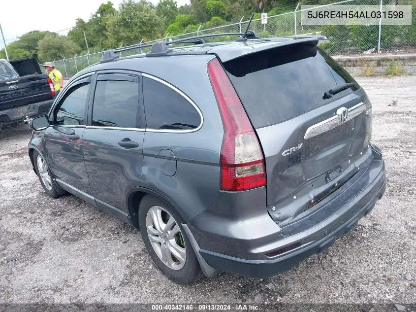 2010 Honda Cr-V Ex VIN: 5J6RE4H54AL031598 Lot: 40342146