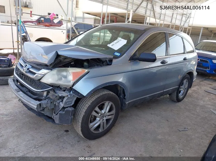 5J6RE3H54AL006114 2010 Honda Cr-V Ex