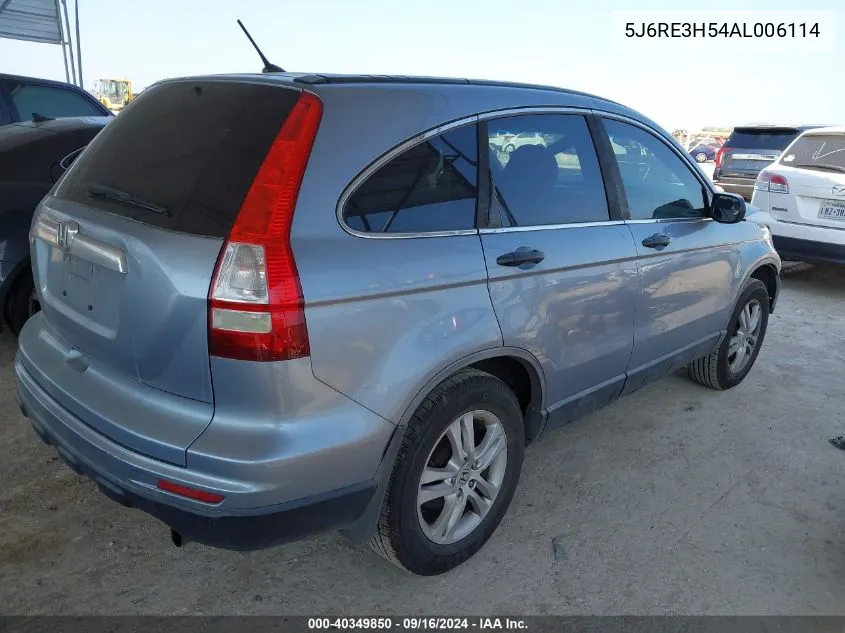 5J6RE3H54AL006114 2010 Honda Cr-V Ex