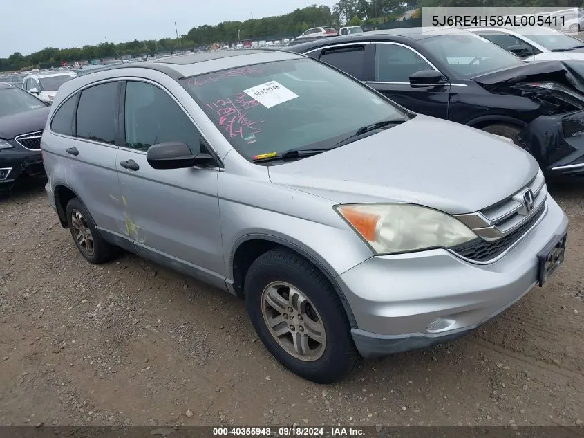 2010 Honda Cr-V Ex VIN: 5J6RE4H58AL005411 Lot: 40355948