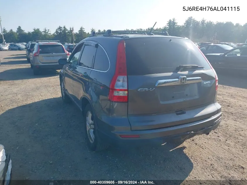 2010 Honda Cr-V Ex-L VIN: 5J6RE4H76AL041115 Lot: 40359605