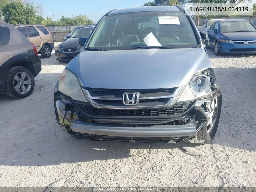 5J6RE4H35AL034119 2010 Honda Cr-V Lx