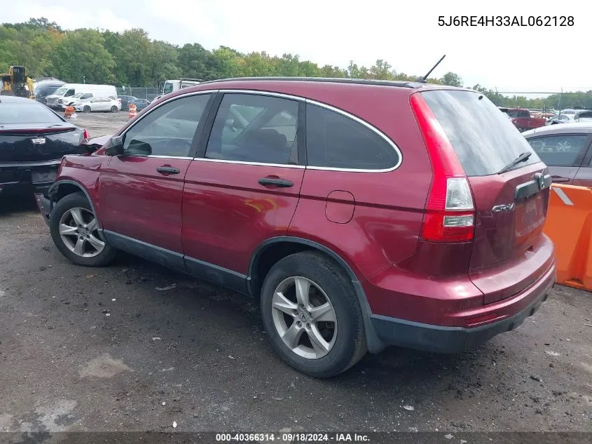 2010 Honda Cr-V Lx VIN: 5J6RE4H33AL062128 Lot: 40366314