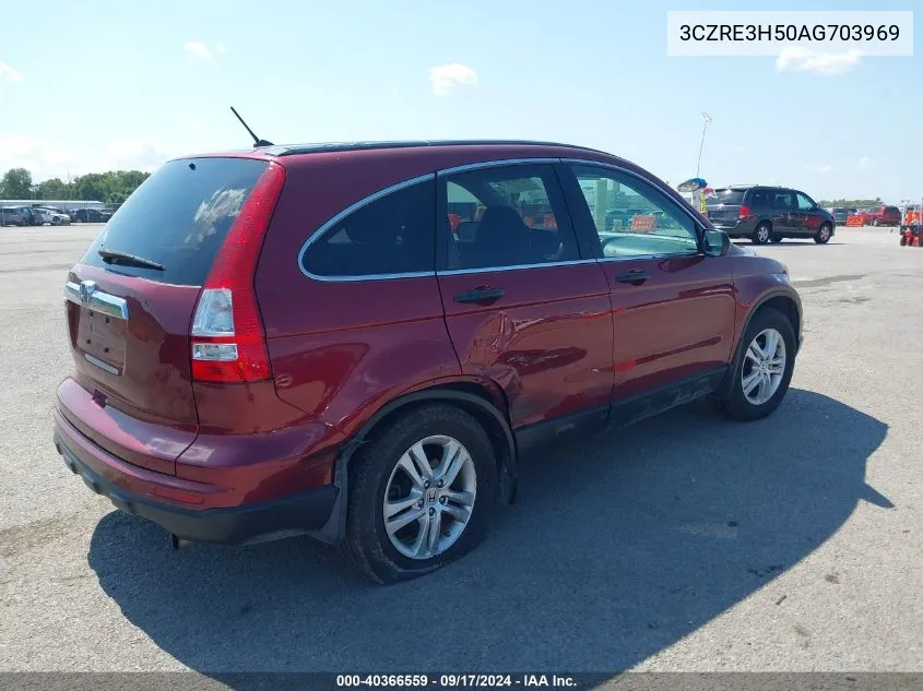 2010 Honda Cr-V Ex VIN: 3CZRE3H50AG703969 Lot: 40366559