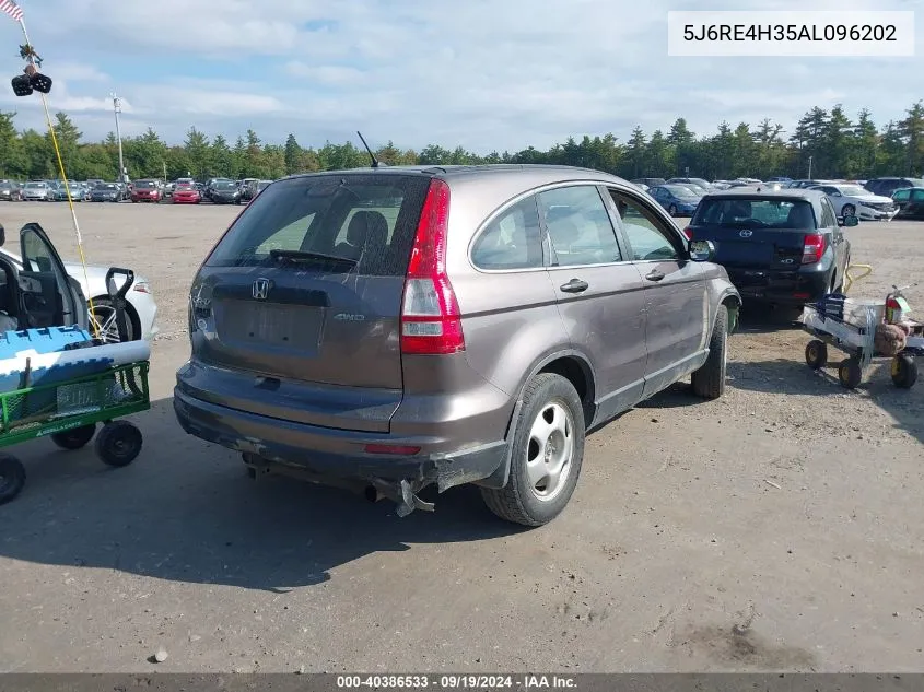 5J6RE4H35AL096202 2010 Honda Cr-V Lx