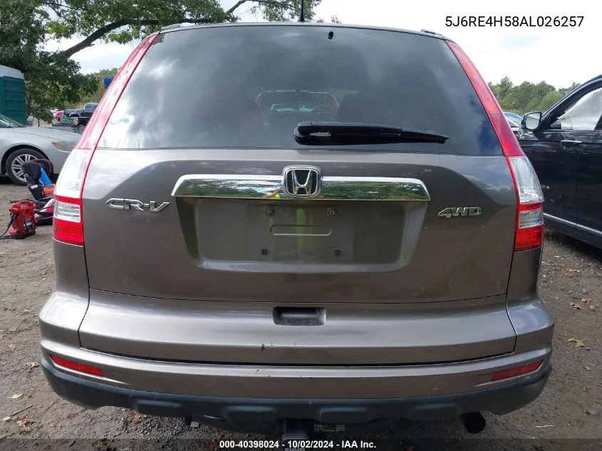 5J6RE4H58AL026257 2010 Honda Cr-V Ex