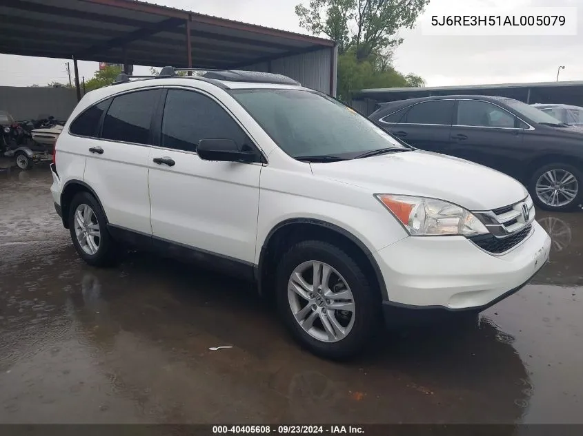 2010 Honda Cr-V Ex VIN: 5J6RE3H51AL005079 Lot: 40405608