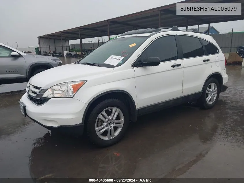 2010 Honda Cr-V Ex VIN: 5J6RE3H51AL005079 Lot: 40405608