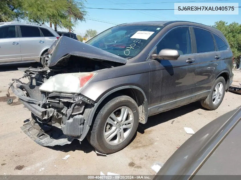 2010 Honda Cr-V Ex-L VIN: 5J6RE3H7XAL040575 Lot: 40407023