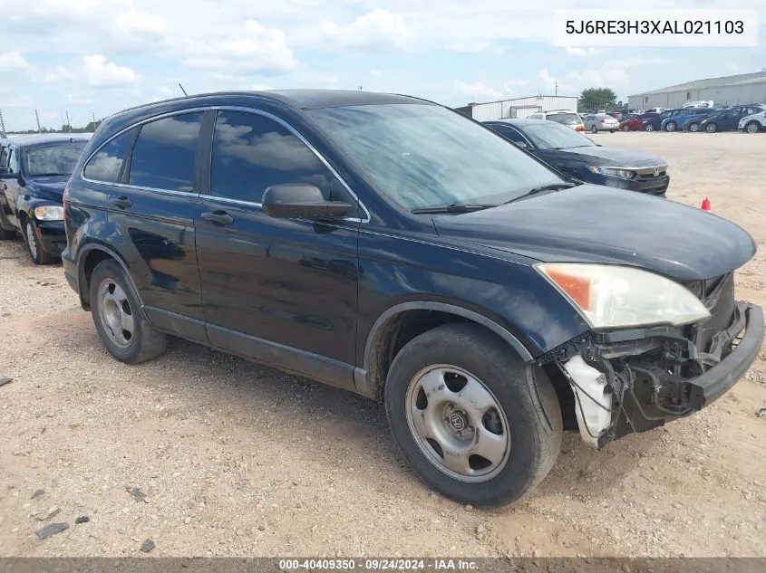 2010 Honda Cr-V Lx VIN: 5J6RE3H3XAL021103 Lot: 40409350