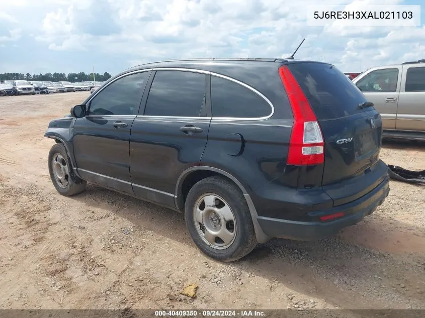 2010 Honda Cr-V Lx VIN: 5J6RE3H3XAL021103 Lot: 40409350