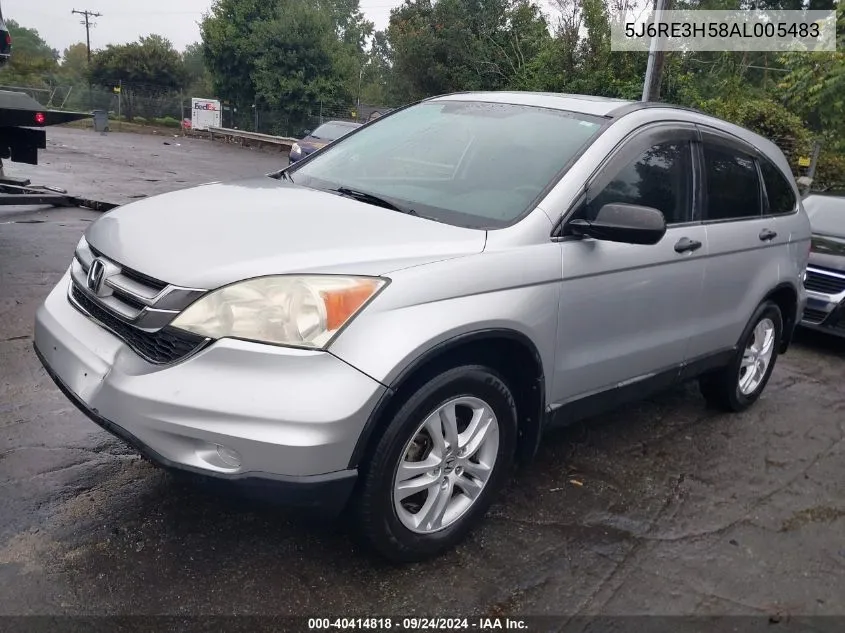 2010 Honda Cr-V Ex VIN: 5J6RE3H58AL005483 Lot: 40414818