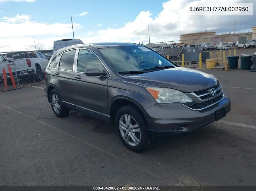 5J6RE3H77AL002950 2010 Honda Cr-V Ex-L