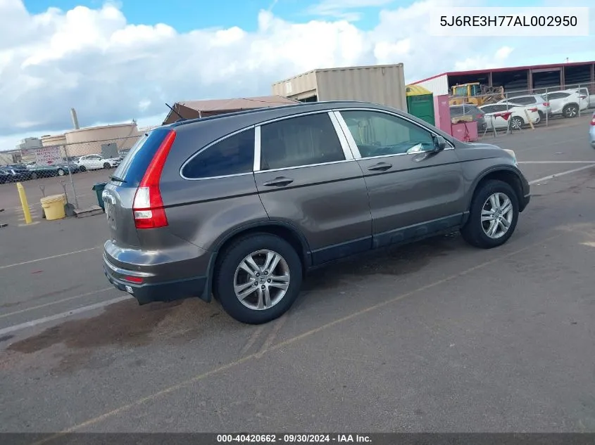 5J6RE3H77AL002950 2010 Honda Cr-V Ex-L