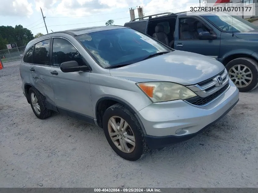 2010 Honda Cr-V Ex VIN: 3CZRE3H51AG701177 Lot: 40432884