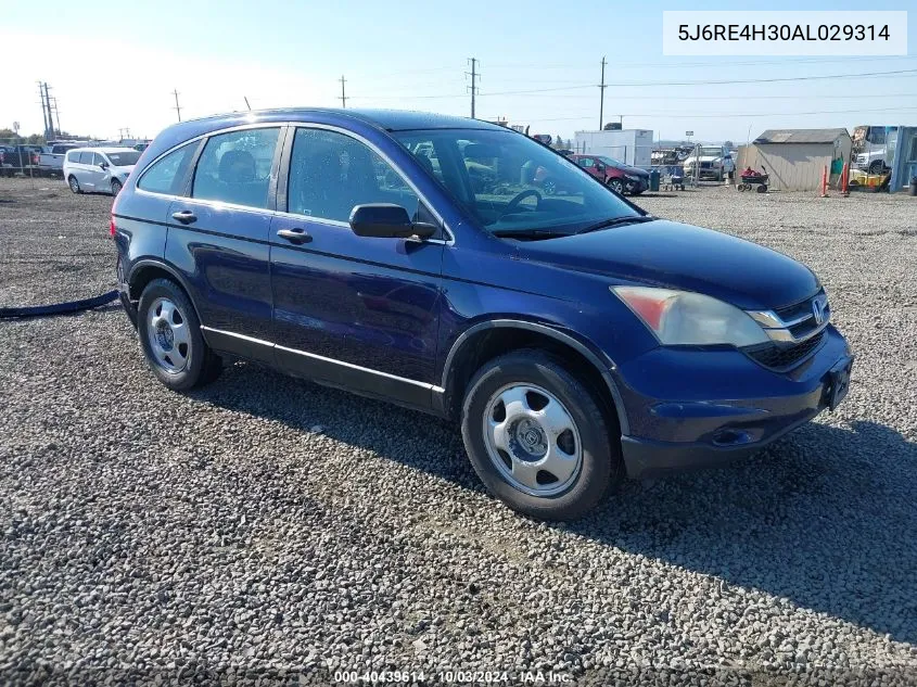 2010 Honda Cr-V Lx VIN: 5J6RE4H30AL029314 Lot: 40439614