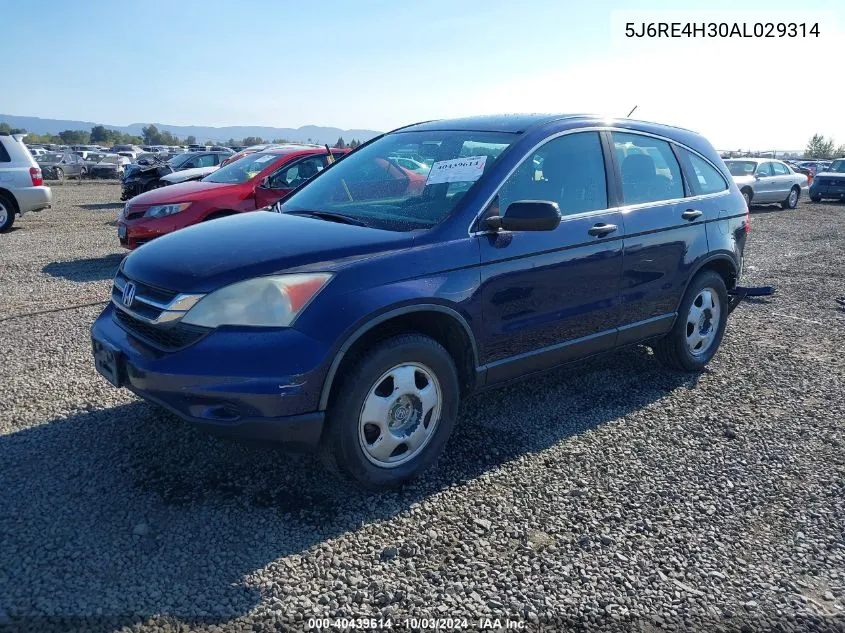 2010 Honda Cr-V Lx VIN: 5J6RE4H30AL029314 Lot: 40439614