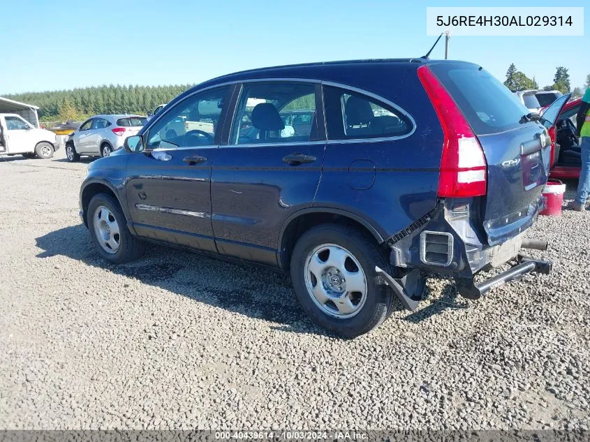 2010 Honda Cr-V Lx VIN: 5J6RE4H30AL029314 Lot: 40439614