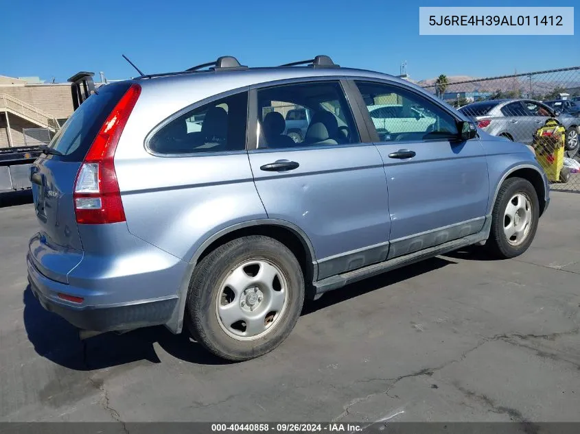 2010 Honda Cr-V Lx VIN: 5J6RE4H39AL011412 Lot: 40440858