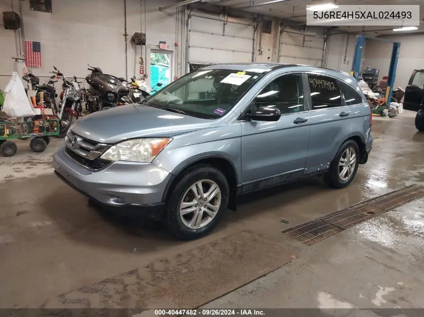 2010 Honda Cr-V Ex VIN: 5J6RE4H5XAL024493 Lot: 40447482