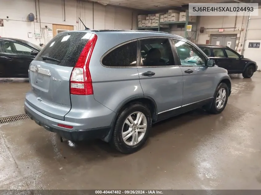 2010 Honda Cr-V Ex VIN: 5J6RE4H5XAL024493 Lot: 40447482