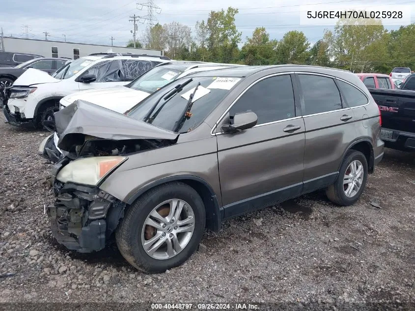 2010 Honda Cr-V Exl VIN: 5J6RE4H70AL025928 Lot: 40448797