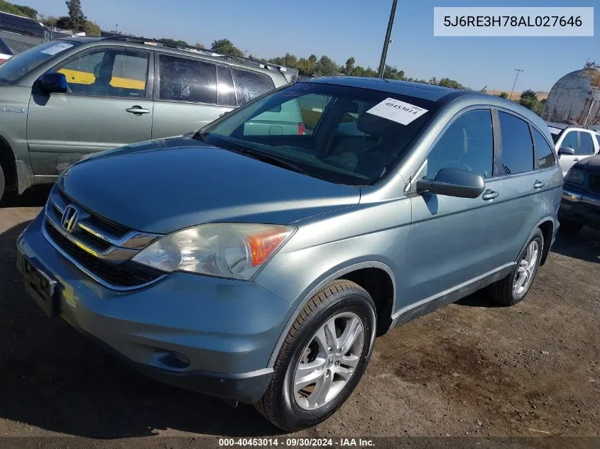 5J6RE3H78AL027646 2010 Honda Cr-V Ex-L