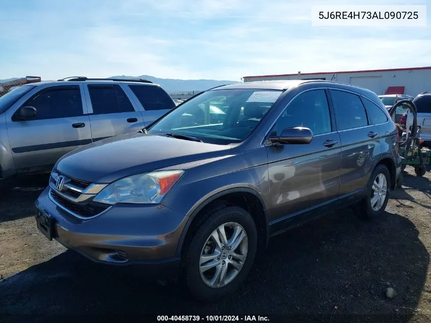 2010 Honda Cr-V Ex-L VIN: 5J6RE4H73AL090725 Lot: 40458739