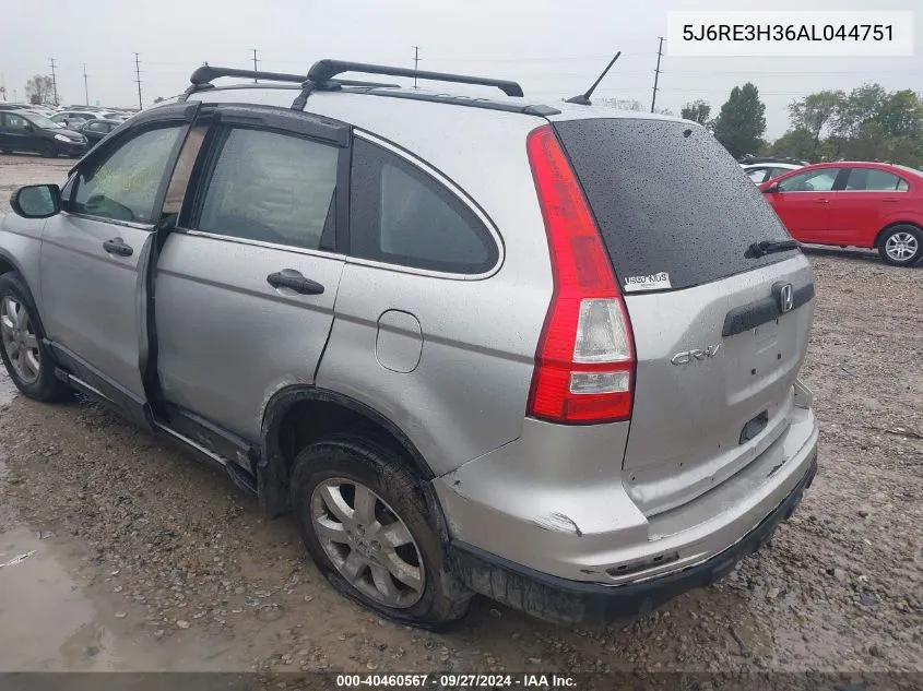 5J6RE3H36AL044751 2010 Honda Cr-V Lx