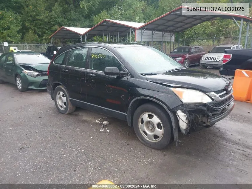 2010 Honda Cr-V Lx VIN: 5J6RE3H37AL032026 Lot: 40465052