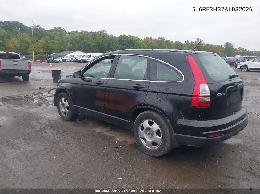 2010 Honda Cr-V Lx VIN: 5J6RE3H37AL032026 Lot: 40465052