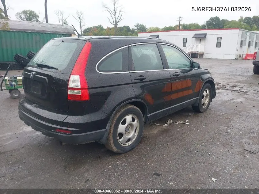 2010 Honda Cr-V Lx VIN: 5J6RE3H37AL032026 Lot: 40465052