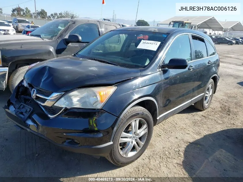 2010 Honda Cr-V Ex-L VIN: JHLRE3H78AC006126 Lot: 40469273