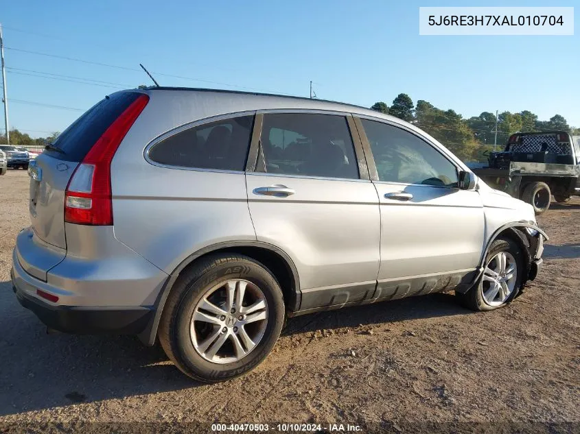 2010 Honda Cr-V Ex-L VIN: 5J6RE3H7XAL010704 Lot: 40470503