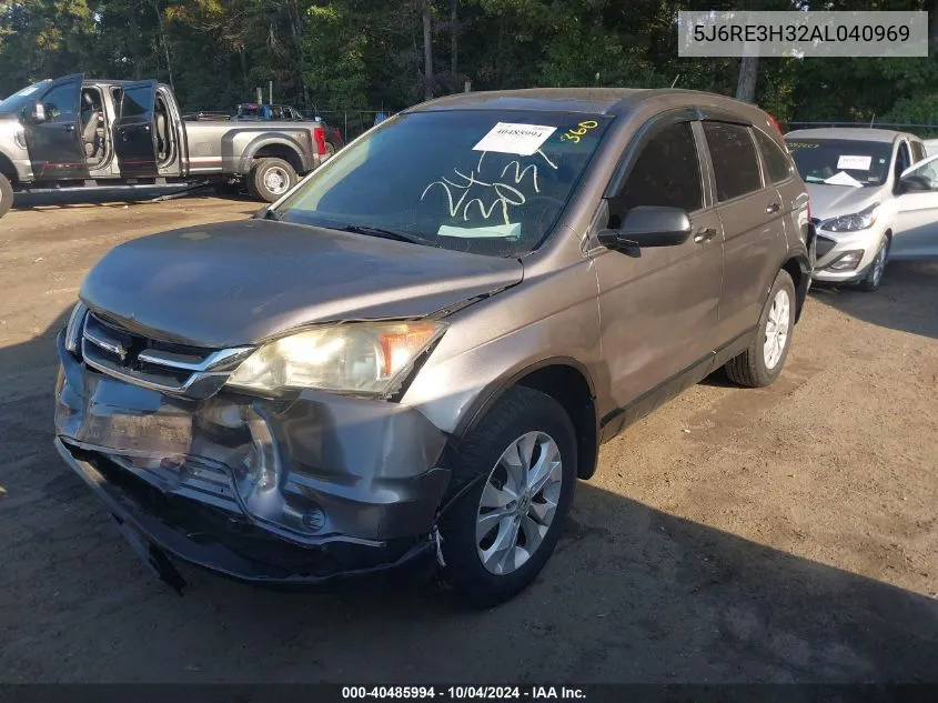 2010 Honda Cr-V Lx VIN: 5J6RE3H32AL040969 Lot: 40485994