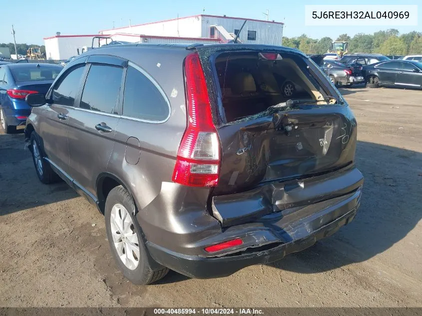 2010 Honda Cr-V Lx VIN: 5J6RE3H32AL040969 Lot: 40485994