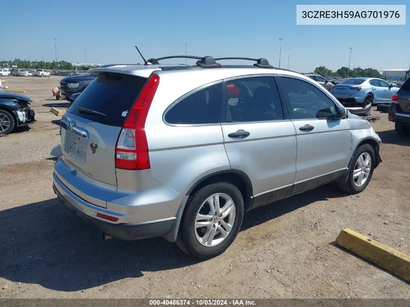 2010 Honda Cr-V Ex VIN: 3CZRE3H59AG701976 Lot: 40486374