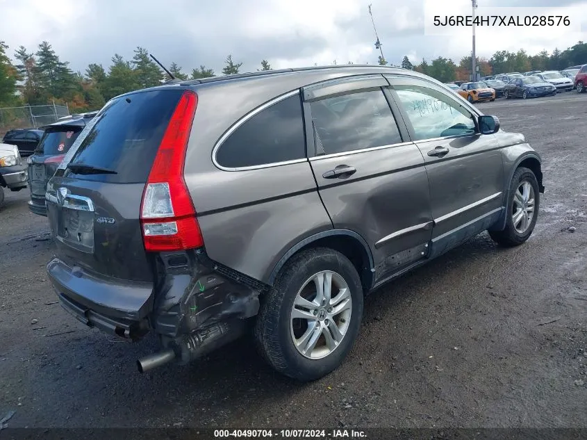 2010 Honda Cr-V Ex-L VIN: 5J6RE4H7XAL028576 Lot: 40490704