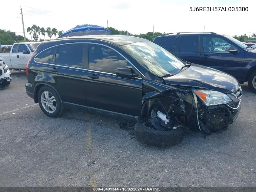 2010 Honda Cr-V Ex VIN: 5J6RE3H57AL005300 Lot: 40491344