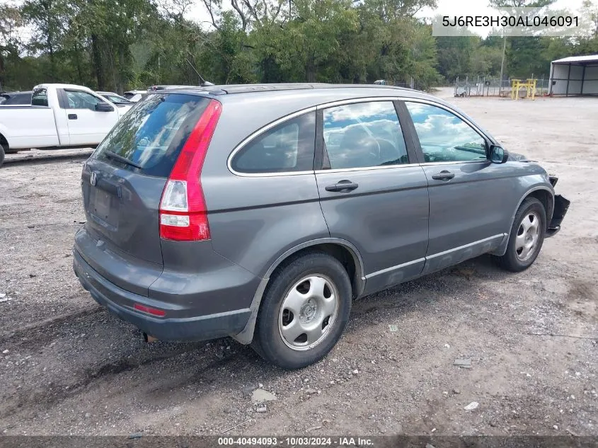 2010 Honda Cr-V Lx VIN: 5J6RE3H30AL046091 Lot: 40494093