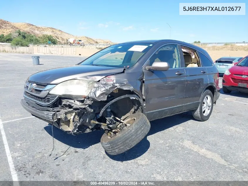 2010 Honda Cr-V Ex-L VIN: 5J6RE3H7XAL012677 Lot: 40496209